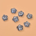 Light blue glass flower beads with red centers for DIY jewelry making and handmade crafts - Large Floral / Denim Blue Large Flower