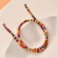 Macro shot of 6mm colorful polymer clay heishi beads for DIY jewelry making - Rondelle Bead Style (15#)