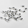Silver-plated Tai Chi Yin Yang flat round bead charms for DIY jewelry making - Small / Silver