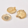 Base per spilla filigrana rotonda placcata oro 14k 24mm per creazione gioielli - Oro