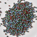 Blue green and brown striped glass seed beads for DIY jewelry making and crafts - Red Green Blue Striped (3#)