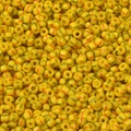 Cuentas amarillas a rayas para creación de joyas DIY collares y pulseras hechas mano - 4mm / Rayado Amarillo Colorido (6#)