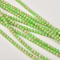 Detalle de cuentas redondas jaspeadas en verde y blanco de 4-5 mm para joyería DIY - aprox. 90 Cuentas/Paquete / 3# Turquesa Imperial Verde Claro