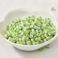 Green and white striped candy color beads in a white bowl for DIY jewelry making - Green White Striped (New 4#)