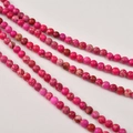 Detalle de cuentas redondas de piedra natural rojo rosa de 4-5mm para joyería DIY - aprox. 90 Cuentas/Paquete / 7# Turquesa Imperial Rojo Rosa