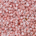 Flat round red and white striped candy beads for DIY jewelry and crafts making - Red White Striped (11#)
