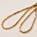 Tira de cuentas de hematita dorada rectangular para creación de joyas DIY y collares - 30# Bloques Biselados Kc Gold De 3x9 [aproximadamente 42 Bloques]