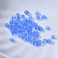 DIY Schmuck 4mm blaue transparente Glasperlen für Halsketten und Armbänder - Blau