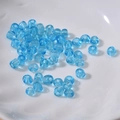 Hellblaue transparente 4mm Glasperlen für DIY-Schmuckherstellung und Basteln - Himmelblau