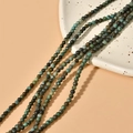 Cuentas redondas de piedra natural de 4-6 mm para joyas DIY en tonos verde y marrón - aprox. 90 Cuentas/Paquete / 29# Unakite