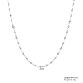 Zilveren roestvrijstalen kralenketting, 3,3 mm breed met een stevige karabijnsluiting - Lantaarnketting (STN25301) / Staalkleur