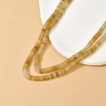 Handmade tube natural stone beads for DIY jewelry with yellow amber and marble textures - Yellow Aventurine Style (45#)