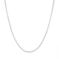 Collier minimaliste en acier inoxydable argenté avec chaîne torsadée et fermoir mousqueton - Chaîne de Corde Torsadée Argentée (STN25305-ST)