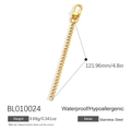 Waterproof 18K gold-plated stainless steel long chain with lobster clasp for DIY - Gold Long Chain Charm (BL010024)