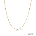 18K vergoldete Titan-Halskette mit polierten Perlen und Glieder-Ketten-Design - Rundperlen Oval Glied(STN25281-GO)