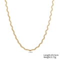 1.2mm vergoldete Kordelkette aus Titanstahl mit verstellbarem Verschluss 45+5cm - Eckiges Schlangenglied(STN25305-GO) / 1.2mm