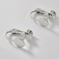 Convertitori per orecchini a clip argentati con base piatta 8mm per gioielli fai da te - Senza Occhiello Bianco K