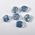 Blaugraue quadratische Glasperlen für DIY-Schmuckherstellung und Bastelprojekte - Mitternachtsblau (13#)