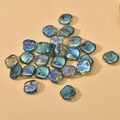 Unregelmäßige quadratische Aurora blau-grüne Glasperlen für DIY Ketten und Armbänder - Grün AB (11#)