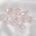 Pink glass beads with silver foil inside for DIY handmade jewelry and necklaces - Round Beads / 5 Pieces / 2# Light Pink