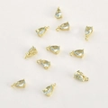 Light blue teardrop zircon charms with 14K gold plated base for DIY jewelry making - Blue Water Drop