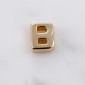 14k gold-filled alphabet bead featuring 3D capital letter B for DIY jewelry making - Letter B