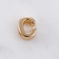 14k gold plated letter C alphabet bead spacer for DIY jewelry making necklaces - Letter C