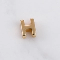 Poliertes 14k Gold-Letter H Perle für DIY-Halsketten und Armband-Schmuckzubehör - Buchstabe H