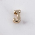 14k Vergoldeter Buchstabe J Anhänger mit poliertem Finish für DIY Schmuckherstellung - Buchstabe J