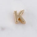 18k vergoldeter Buchstabe K Anhänger mit Politur für DIY-Schmuckherstellung - Buchstabe K