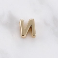 Polierte 18k Goldperle Buchstabe N für DIY Halsketten und Armbänder Schmuckherstellung - Buchstabe N