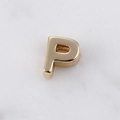 Poliertes 14k vergoldetes Alphabet P Anhänger für DIY Schmuck und Armbänder - Buchstabe P