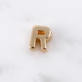 Polierte 14k goldgefüllte R-Alphabet-Anhängerperle für DIY-Halskettenherstellung - Buchstabe R