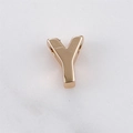 14k vergoldete Buchstabe Y Perle für DIY-Schmuckherstellung von Ketten und Armbändern - Buchstabe Y