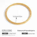 Polished 18K gold stainless steel twisted bangle with detailed spiral texture for women - Twist Rope Texture Style (SZ61130G)
