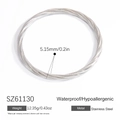 Waterproof silver twist stainless steel bracelet 5.15mm hypoallergenic jewelry - Thick Twisted Style (SZ61130)