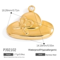 18K gold plated stainless steel sun hat pendant charm for DIY jewelry making - Straw Hat Style (PJ92102)