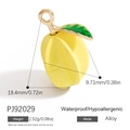 Pendentif mini carambole jaune en alliage avec feuille verte pour bijoux DIY - Forme de Carambole Jaune (PJ92029)