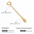 18K gold plated stainless steel starfish pendant accessory with a slim hanging chain - Hand Shape (PJ91817)