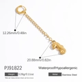 Elegant 18K gold-plated stainless steel seahorse drop earrings with waterproof design - Seahorse Shape (PJ91822)
