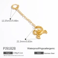 18K gold plated stainless steel crab pendant hoop earring with waterproof finish - Crab Shape (PJ91828)