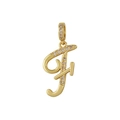 Böhmische vergoldete Buchstabe F Halskette mit Pavé-Kristall-Zirkonia-Besatz - Buchstabe F Anhänger (Nur Anhänger) / Nur Anhänger (Ohne Kette)