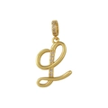 Eleganter goldener Buchstabe L Anhänger Halskette mit funkelnden Zirkoniasteinen - Buchstabe L Anhänger (Nur Anhänger) / Nur Anhänger (Ohne Kette)