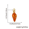 Specifiche dettagliate delle dimensioni del ciondolo a conchiglia arancione con placcatura - Stile Conchiglia Arancione / Solo Ciondolo (Senza Catena)