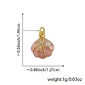 Ciondolo a conchiglia rosa con stella dorata e perla che mostra misure di 1,44 cm - Stile guscio n. 1 (Stella-Luna rosa) / Solo Ciondolo (Senza Catena)