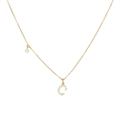 Elegante collana in argento 925 dorato con ciondolo a lettera C con zirconi brillanti - Lettera C (SIN241-GO-C)