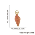 Dimensioni del ciondolo a conchiglia arancione con altezza di 1,92 cm per la bigiotteria - Conchiglia N. 3 (Arancio-Rosa) / Solo Ciondolo (Senza Catena)