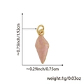 Ciondolo a cono rosa stile marmo, dimensioni 1,92 cm x 0,75 cm con gancio dorato per gioielli - Stile conchiglia n. 5 (Rosa chiaro) / Solo Ciondolo (Senza Catena)