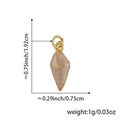 Ciondolo a conchiglia marmorizzata con anello d'oro, 1,92 cm per gioielli fai-da-te - Stile conchiglia n. 7 (Marmo beige) / Solo Ciondolo (Senza Catena)