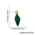 Ciondolo a conchiglia smaltato verde con anello dorato per gioielli DIY, 1,92 cm - Conchiglia N. 10 (Verde Smeraldo) / Solo Ciondolo (Senza Catena)